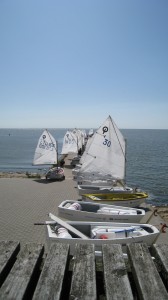 Sail boat school at the Eastern part of the Curonian Spit in Nida, so called "Optimist Jolle", 09