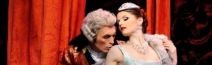 From Manon with Estonian National Ballet, Vitali Nikolajev as mr. G.M. and Alena Shkatula as Manon. Foto: Harri Rospu