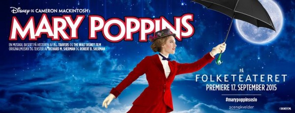 Mary Poppins blir årets høst/juleforestilling på Folketeatret, hvor den får premiere 17. September og forhøpentlig spiller til og med Nyttårsaften.
