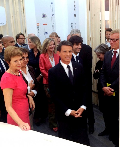  Primeminister Manuel Valls at the Scandinavian Pavillion, foto Henning Høholt - 