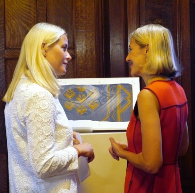 Crown Princess Mette-Marit in conversation with director Caroline Baumann at Cooper Hewitt.