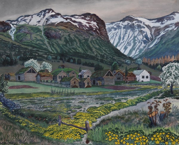 Nicolay Astrup, Soleienatt, ca. 1915, Nasjonalmuseet, foto Dag A. Ivarsøy