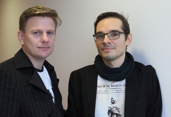 South Pole, World premiere 31.1.2016 at Bayerisches Staats Oper by:  Miroslav Srnka (left) composer and Tom Holloway (right) libretto. Foto:  W. Hösl 