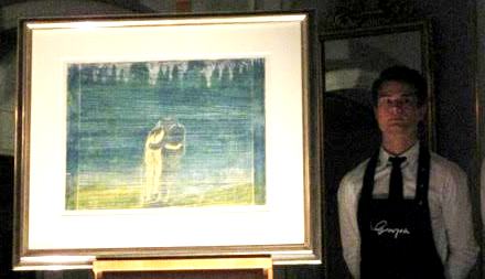 Tresnittet - Mot skogen - oppnådde god pris på Munch-auksonen hos Grev Wedels Palass Auksjoner. FOTO SYNNØVE NORD