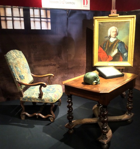 Interior idea from the cell of Marquis de Sade, which is being auctioned today at Drouot, Paris. Foto Henning Høholt