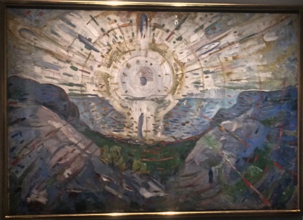 Pre studie to The Sun, the famous large painting, which is in full size in the University Aula. Oslo. Foto Henning Høholt