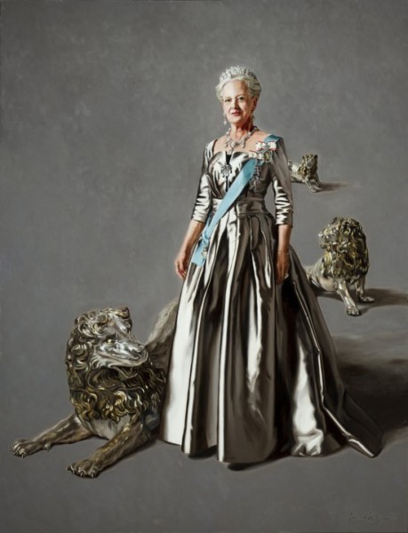 HM Queen Margrethe II of Denmark, painted by Mikael Melbye.