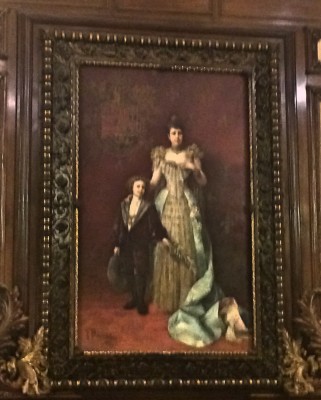 Portrait of Maria Christina - the Queen Regent and her son Alfonso XIII as a child. 