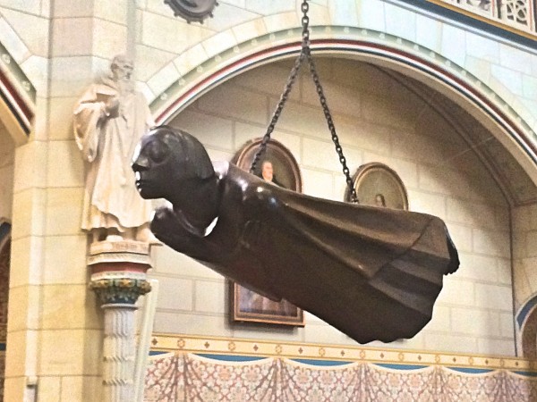 Ernest Bal sculpture in All Saints Church, a part of the exposition inside in the Castle with his and Käte Kollwitz pictures, and sculptures. 
