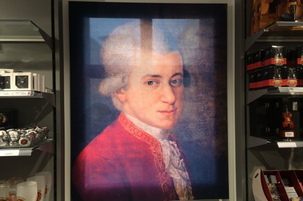 Souvenirshop in one of the two Mozart-homes. Photo: Torkil Baden