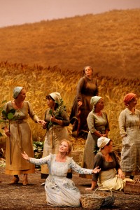 Inva Mula as Mireille in 1. act. Opéra national de Paris/ Photo: Agathe Poupeney