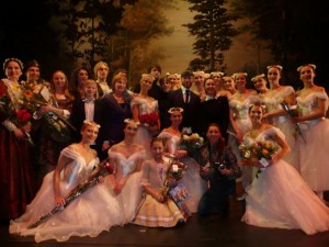 La Sylphide with among others choreographer Johan Klobborg, Tatjana Sedunova, Olga Konosenko and many Sylphides. foto Nailia Adigamova 2009